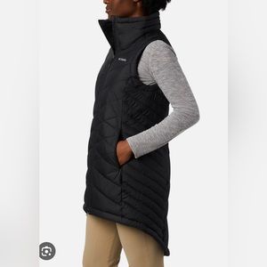 Columbia Heavenly Long Vest Insulated Omni-Heat Thermal Lining - Black - Size L